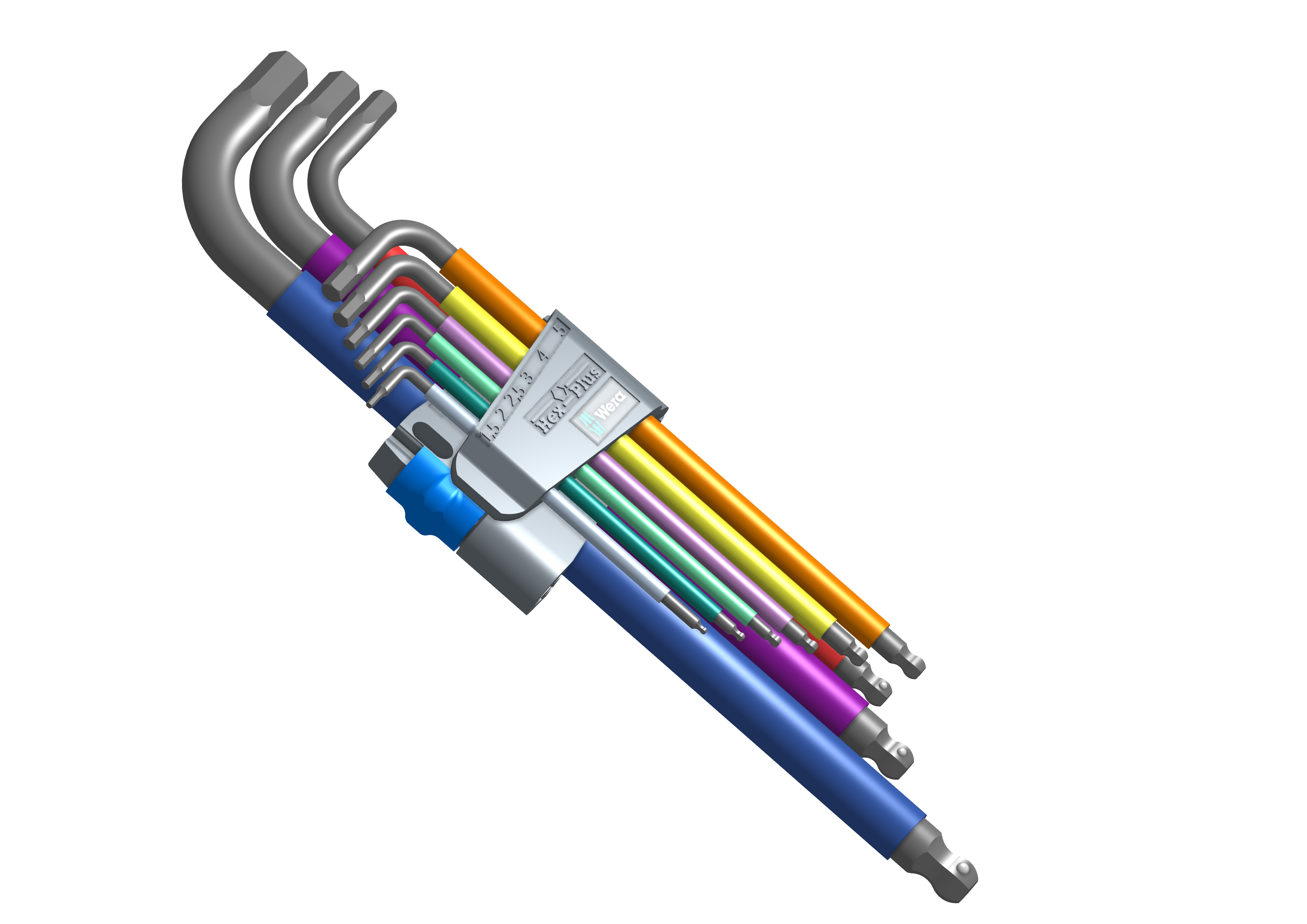Wera 950_9 Hex-Plus 多色 HF 1 L 键套装